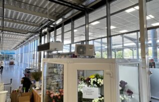 Холодильна камера для квітів без зовнішнього блоку, острівний магазин у ТРЦ